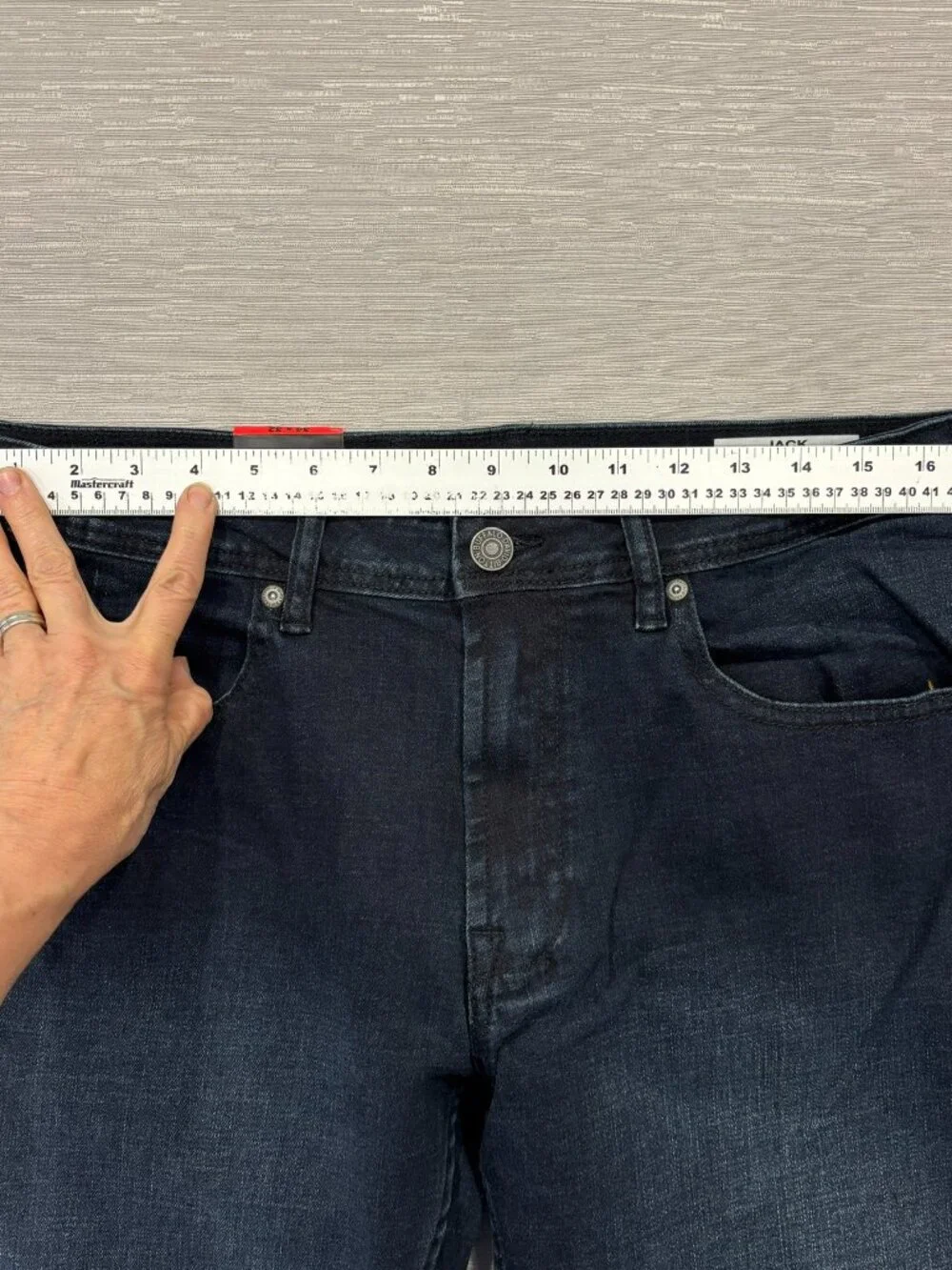 Buffalo David Bitton Jack Jeans Mens 34 x 32 Slim Fit Straight Dark Wash Denim - Picture 8 of 14